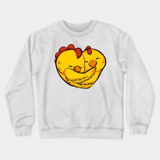 cute, funny and loving chickens Crewneck Sweatshirt